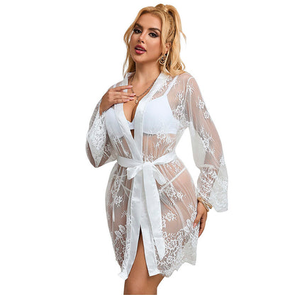 SUBBLIME - 954369 CAMICIA DA NOTTE MANICA LUNGA CON DISEGNO FLOREALE BIANCO S/M - SUBBLIME BABYDOLLS | Lingerie Harness Boutique