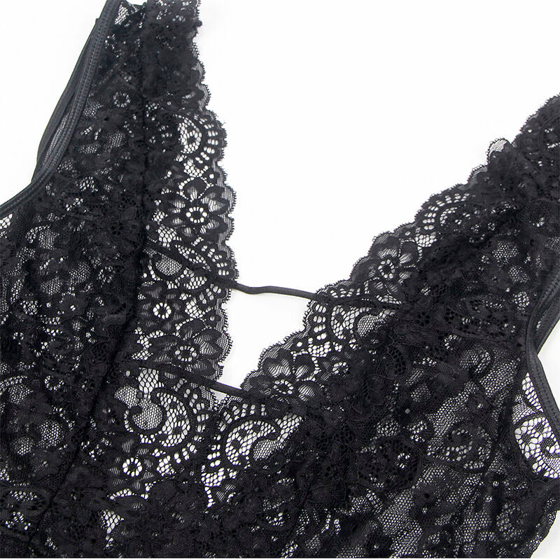 SUBBLIME - 954390 BODY SEXY CON CINTURA REGGICALZE NERO L/XL - SUBBLIME BODYSTOCKINGS | Lingerie Harness Boutique