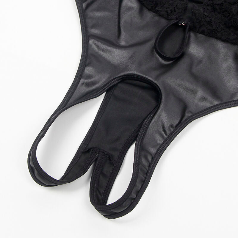 SUBBLIME - 954390 BODY SEXY CON CINTURA REGGICALZE NERO L/XL - SUBBLIME BODYSTOCKINGS | Lingerie Harness Boutique