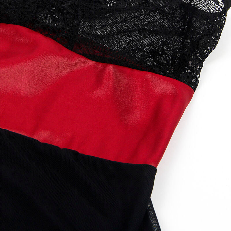 SUBBLIME - 954437 ABITO BONDAGE IN PIZZO NERO L/XL - SUBBLIME DRESSES | Lingerie Harness Boutique