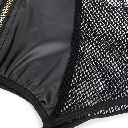 SUBBLIME - 954451 ABITO SEXY IN RETE PELLE NERO L/XL - SUBBLIME DRESSES | Lingerie Harness Boutique