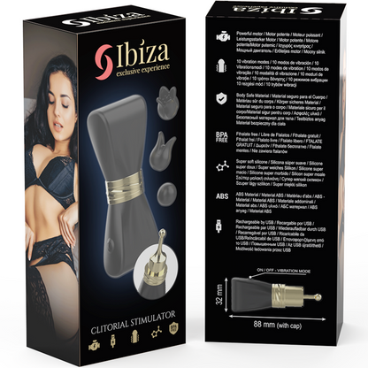 IBIZA - STIMOLATORE CLITORIDEO 3 TESTE ARCO - IBIZA TECHNOLOGY | Lingerie Harness Boutique