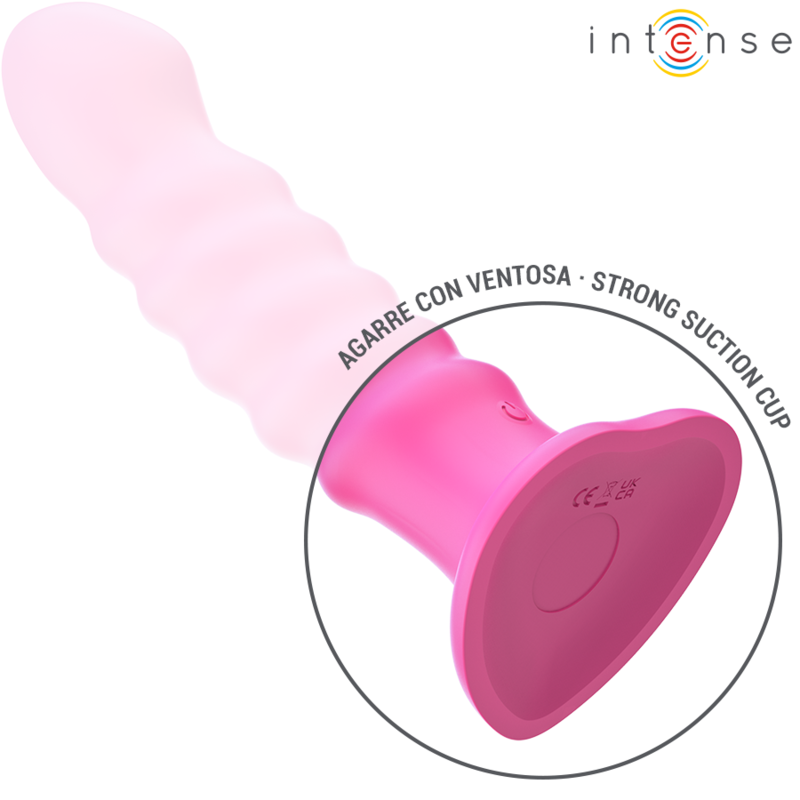 INTENSE - CINDY VIBRADOR TALLA L DISEÑO EN ESPIRAL 10 VIBRACIONES ROSA CONTROL REMOTO - INTENSE FUN | Lingerie Harness Boutique