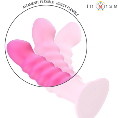 INTENSE - CINDY VIBRADOR TALLA L DISEÑO EN ESPIRAL 10 VIBRACIONES ROSA CONTROL REMOTO - INTENSE FUN | Lingerie Harness Boutique