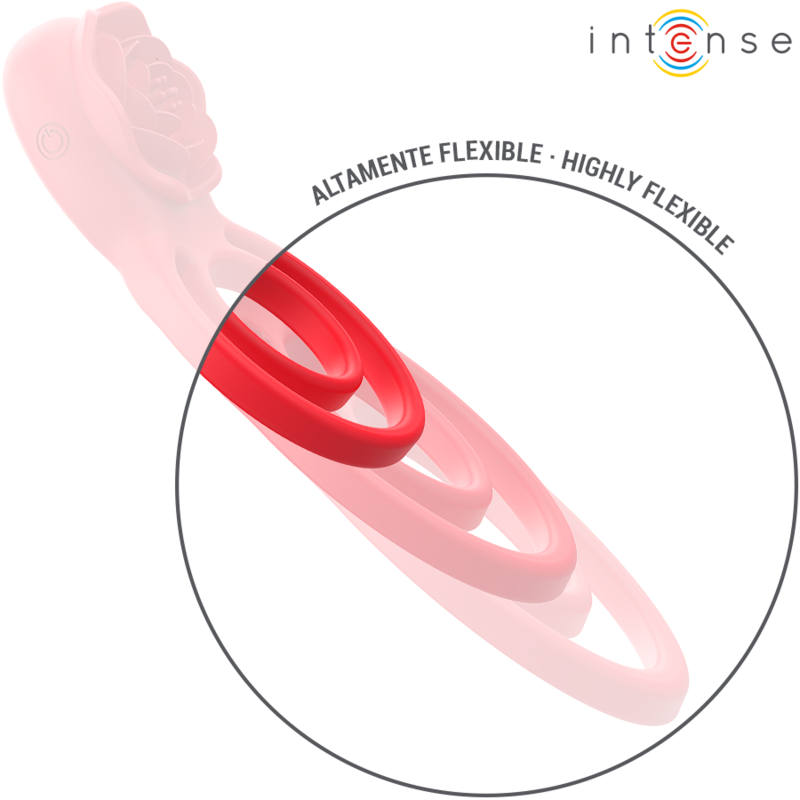 INTENSE - GAIL STIMOLATORE ROSE 10 VIBRAZIONI ROSSO TELECOMANDO - INTENSE FUN | Lingerie Harness Boutique