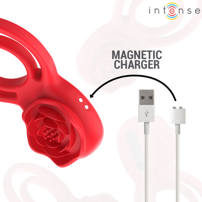 INTENSE - GAIL STIMOLATORE ROSE 10 VIBRAZIONI ROSSO TELECOMANDO - INTENSE FUN | Lingerie Harness Boutique