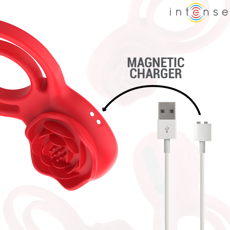 INTENSE - GAIL STIMOLATORE ROSE 10 VIBRAZIONI ROSSO TELECOMANDO - INTENSE FUN | Lingerie Harness Boutique