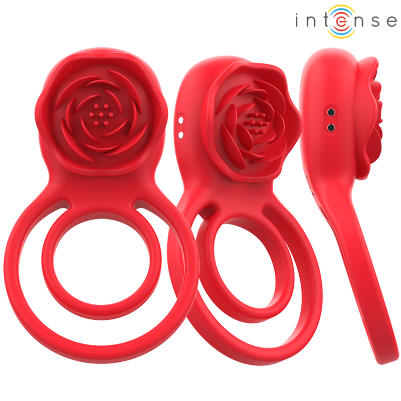 INTENSE - GAIL STIMOLATORE ROSE 10 VIBRAZIONI ROSSO TELECOMANDO - INTENSE FUN | Lingerie Harness Boutique