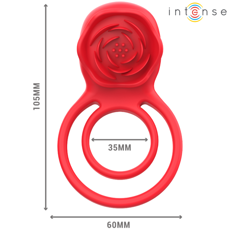 INTENSE - GAIL STIMOLATORE ROSE 10 VIBRAZIONI ROSSO TELECOMANDO - INTENSE FUN | Lingerie Harness Boutique