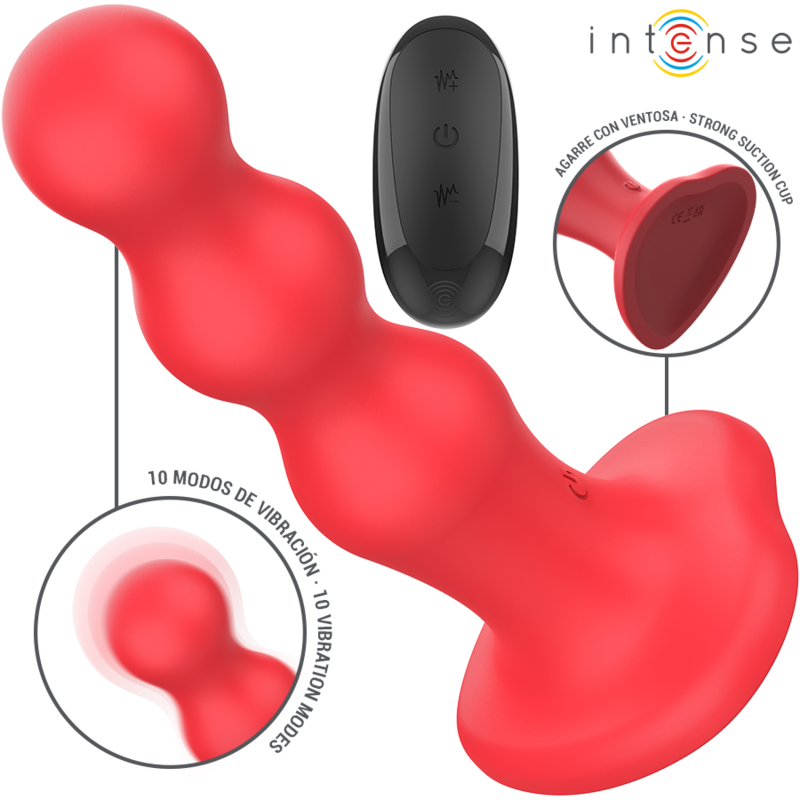 INTENSE - CODY VIBRATORE CON VENTOSA TELECOMANDO ROSSO - INTENSE FUN | Lingerie Harness Boutique