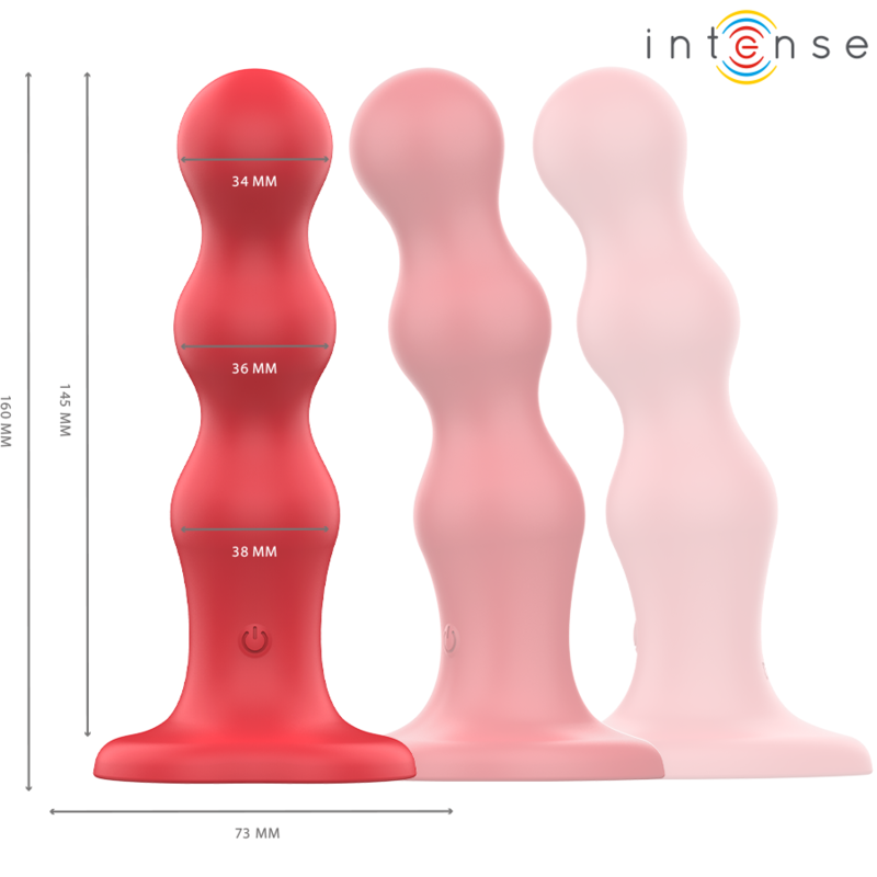 INTENSE - CODY VIBRATORE CON VENTOSA TELECOMANDO ROSSO - INTENSE FUN | Lingerie Harness Boutique
