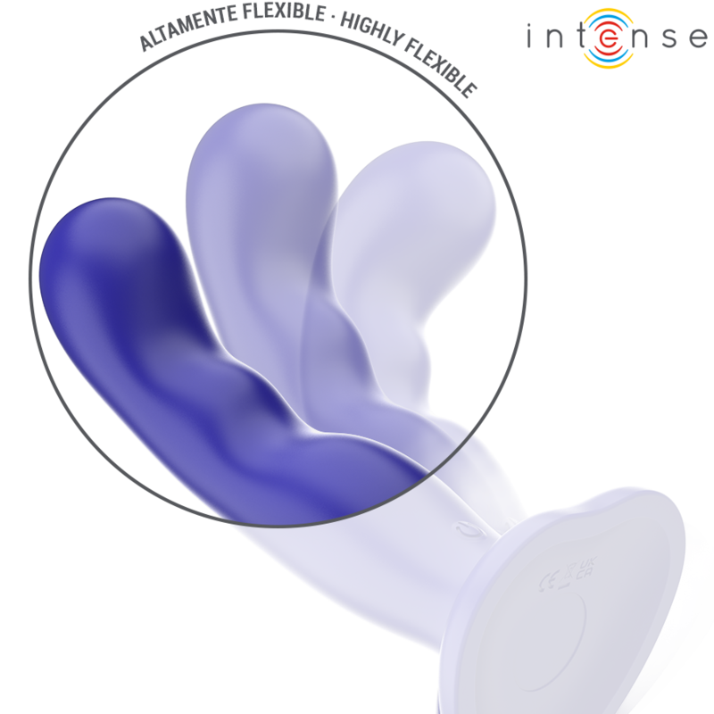 INTENSE - SHORTY VIBRATORE CON VENTOSA TELECOMANDO BLU - INTENSE FUN | Lingerie Harness Boutique