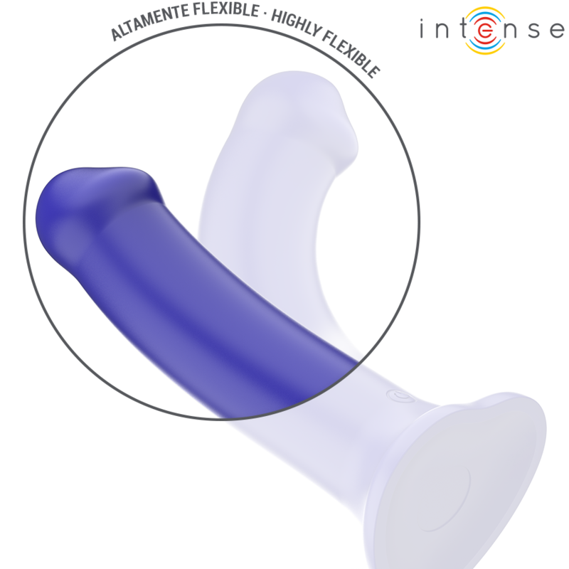 INTENSE - VICTORIA VIBRATORE CON VENTOSA 10 VIBRAZIONI BLU SCURO TELECOMANDO - INTENSE FUN | Lingerie Harness Boutique