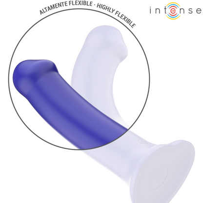 INTENSE - VICTORIA VIBRATORE CON VENTOSA 10 VIBRAZIONI BLU SCURO TELECOMANDO - INTENSE FUN | Lingerie Harness Boutique
