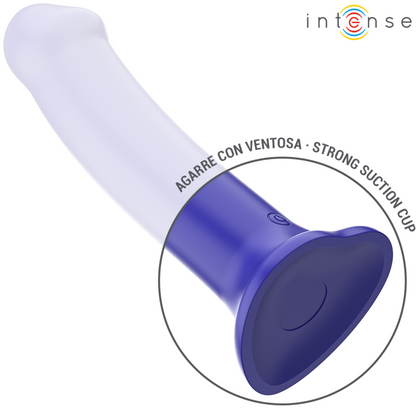 INTENSE - VICTORIA VIBRATORE CON VENTOSA 10 VIBRAZIONI BLU SCURO TELECOMANDO - INTENSE FUN | Lingerie Harness Boutique