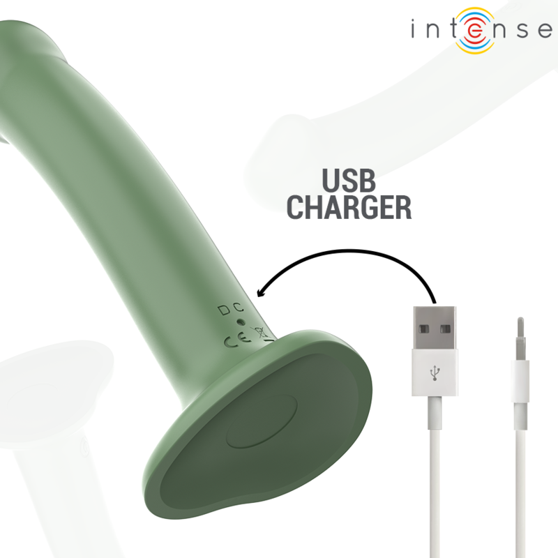 INTENSE - BECCA VIBRATORE CON VENTOSA 10 VIBRAZIONI TELECOMANDO VERDE - INTENSE FUN | Lingerie Harness Boutique