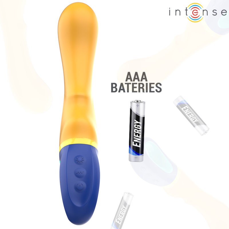 INTENSO - VIBRATORE PUNTO G SHAGGY GIALLO - INTENSE FUN | Lingerie Harness Boutique