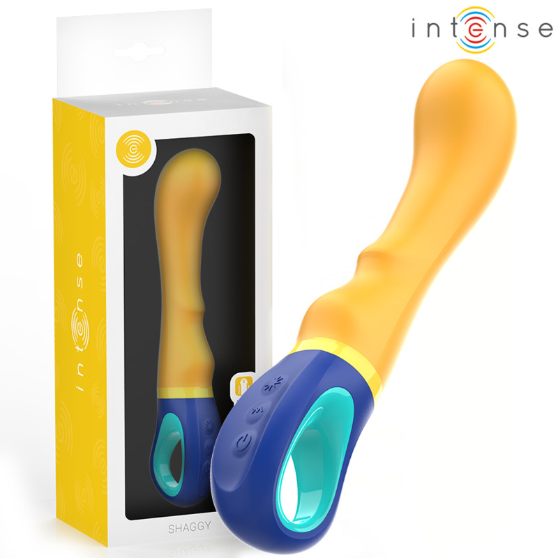 INTENSO - VIBRATORE PUNTO G SHAGGY GIALLO - INTENSE FUN | Lingerie Harness Boutique
