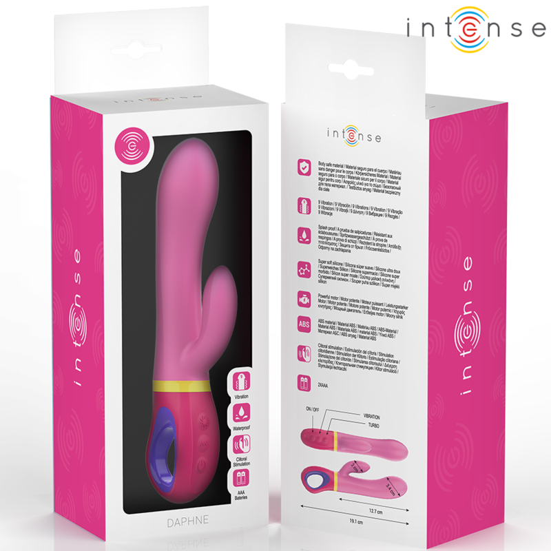 INTENSO - VIBRATORE CONIGLIO ROSA DAPHNE - INTENSE FUN | Lingerie Harness Boutique