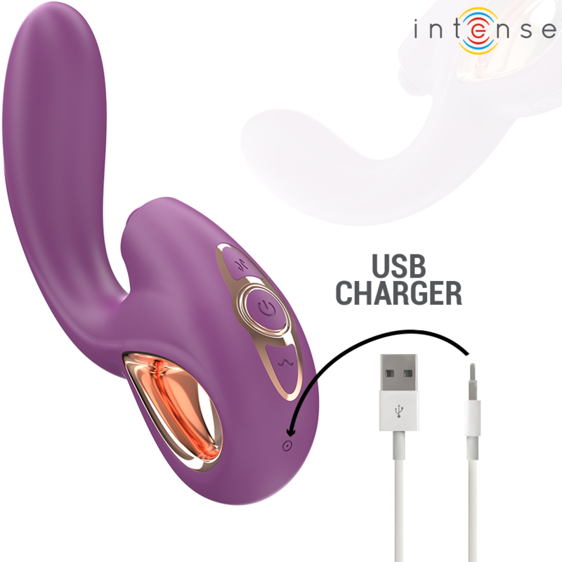 INTENSE - LALI MULTIFUNZIONE VIBRATORE PUNTO G TAPPING & THRUST & VIBRAZIONE VIOLA - INTENSE FUN | Lingerie Harness Boutique