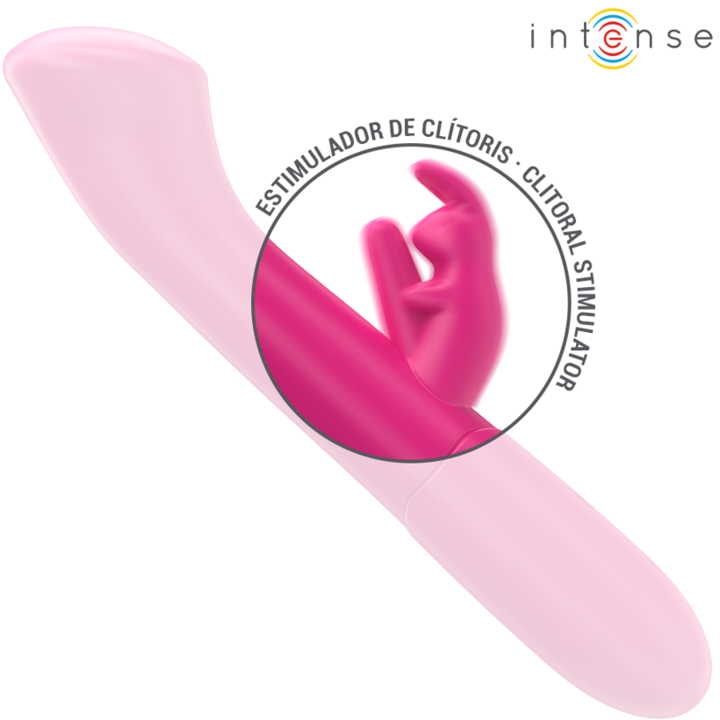 INTENSE - JULIETA VIBRATORE CONIGLIO 18,6 CM 10 VIBRAZIONI ROSA - INTENSE FUN | Lingerie Harness Boutique