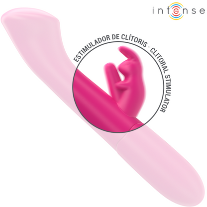 INTENSE - JULIETA VIBRATORE CONIGLIO 18,6 CM 10 VIBRAZIONI ROSA - INTENSE FUN | Lingerie Harness Boutique