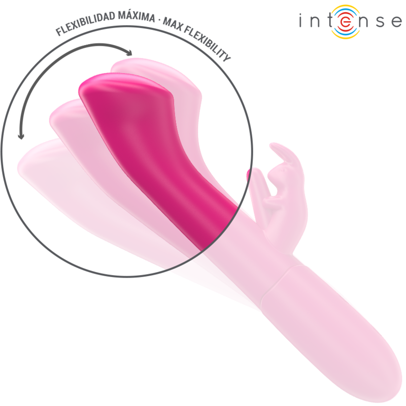 INTENSE - JULIETA VIBRATORE CONIGLIO 18,6 CM 10 VIBRAZIONI ROSA - INTENSE FUN | Lingerie Harness Boutique