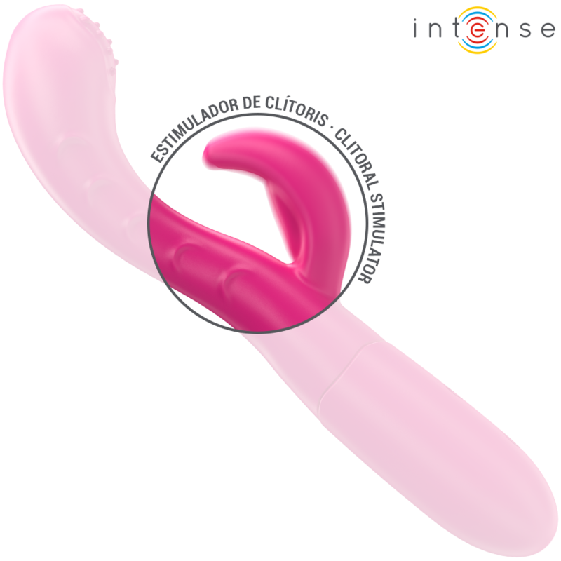 INTENSE - VIBRATORE AMARA CON LINGUA STIMOLANTE 10 VIBRAZIONI ROSA - INTENSE FUN | Lingerie Harness Boutique