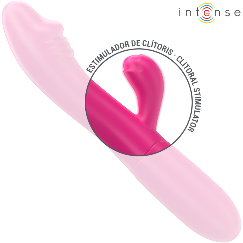 INTENSE - VIBRATORE FLESSIBILE IVY 10 VIBRAZIONI CON STIMOLAZIONE DELLA LINGUA ROSA - INTENSE FUN | Lingerie Harness Boutique