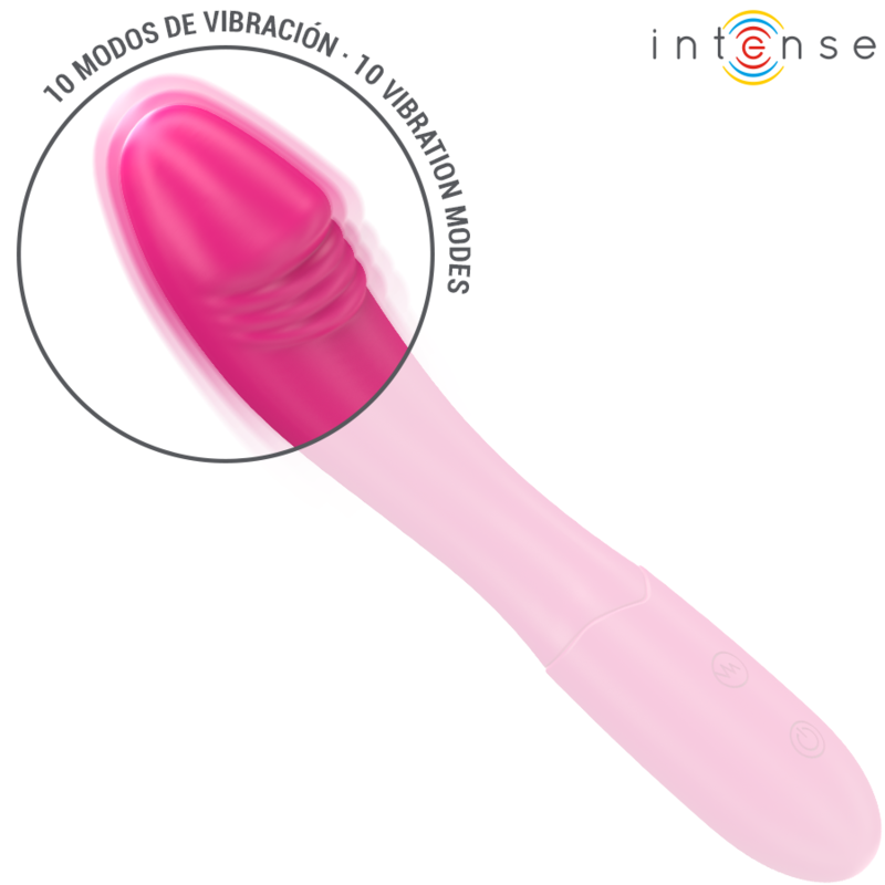 INTENSE - BELINDA VIBRATORE 19 CM FLESSIBILE 10 VIBRAZIONI ROSA - INTENSE FUN | Lingerie Harness Boutique