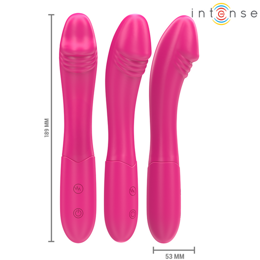INTENSE - BELINDA VIBRATORE 19 CM FLESSIBILE 10 VIBRAZIONI ROSA - INTENSE FUN | Lingerie Harness Boutique
