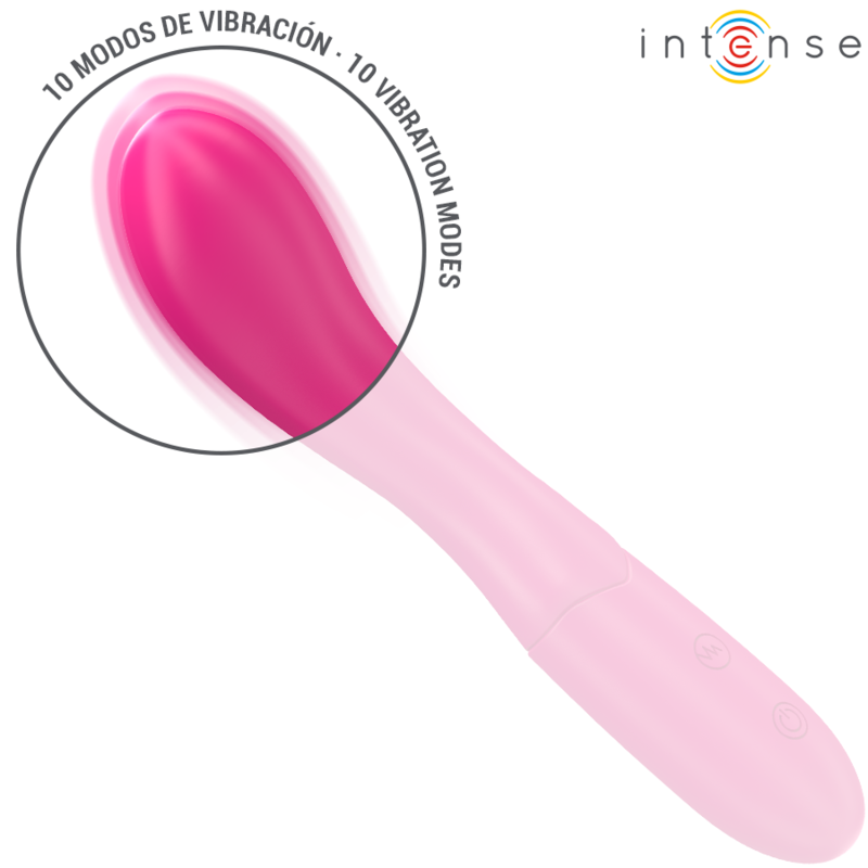 INTENSE - LISETTE VIBRATORE 19 CM FLESSIBILE 10 VIBRAZIONI ROSA - INTENSE FUN | Lingerie Harness Boutique
