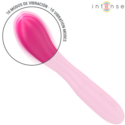 INTENSE - LISETTE VIBRATORE 19 CM FLESSIBILE 10 VIBRAZIONI ROSA - INTENSE FUN | Lingerie Harness Boutique