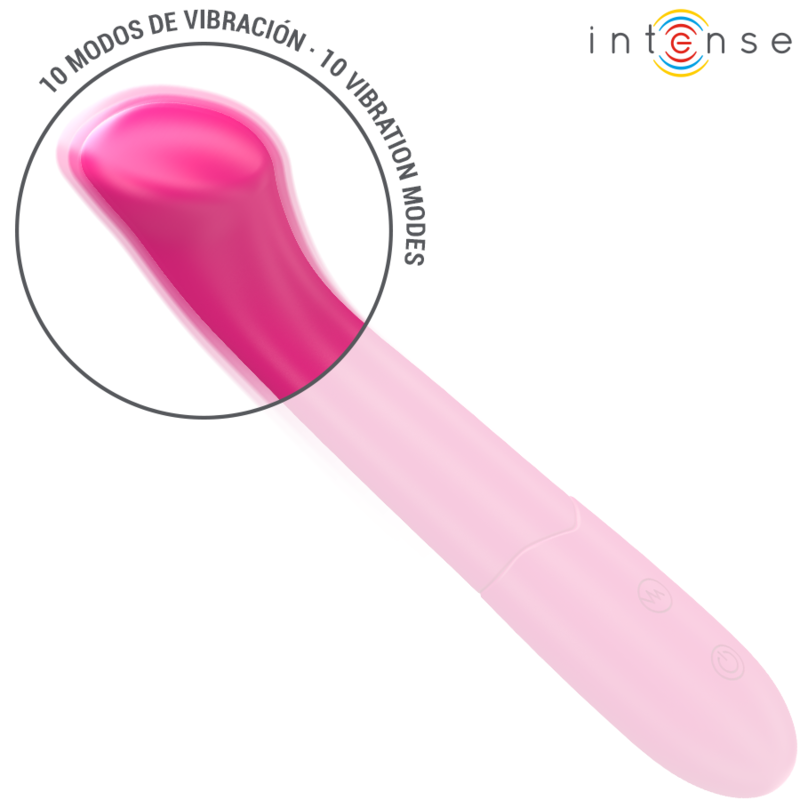 INTENSE - PATY VIBRATORE 19 CM FLESSIBILE 10 VIBRAZIONI MODELLO 2 ROSA - INTENSE FUN | Lingerie Harness Boutique