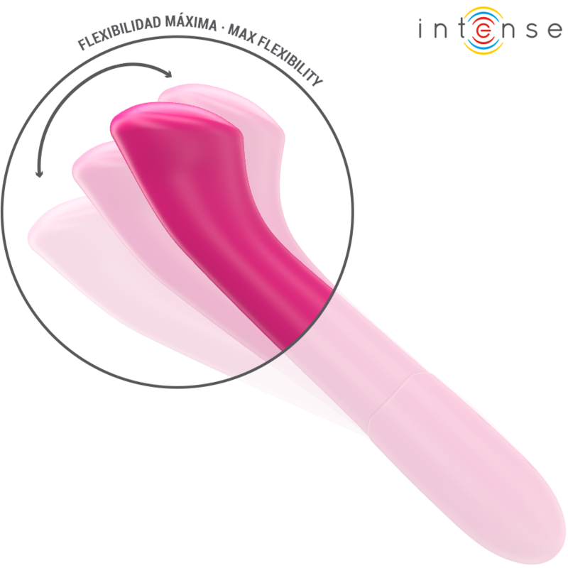 INTENSE - PATY VIBRATORE 19 CM FLESSIBILE 10 VIBRAZIONI MODELLO 2 ROSA - INTENSE FUN | Lingerie Harness Boutique