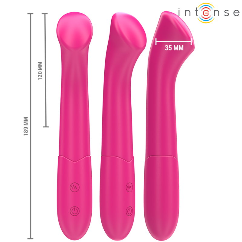 INTENSE - PATY VIBRATORE 19 CM FLESSIBILE 10 VIBRAZIONI MODELLO 2 ROSA - INTENSE FUN | Lingerie Harness Boutique
