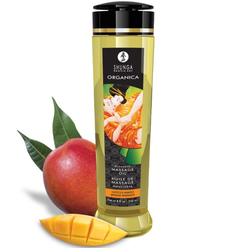 SHUNGA - OLIO DA MASSAGGIO BIOLOGICO MANGO 240 ML - SHUNGA OILS | Lingerie Harness Boutique