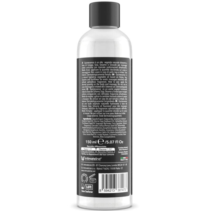 INTIMATELINE LUXURIA - ACEITE DE MASAJES VAINILLA ESOTICO 150 ML - INTIMATELINE | Lingerie Harness Boutique