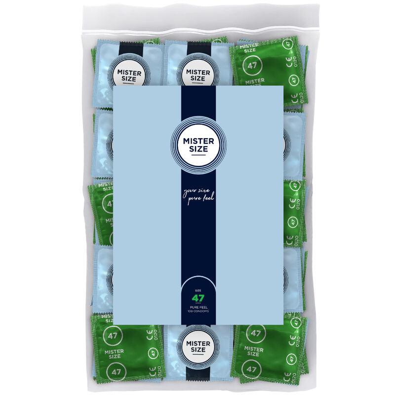 MISTER SIZE - PRESERVATIVO TAGLIA XS 47 MM (100 UNITÀ) - MISTER SIZE | Lingerie Harness Boutique