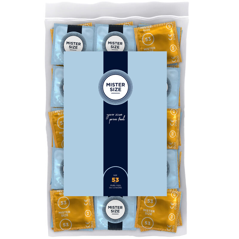 MISTER SIZE - PRESERVATIVO TAGLIA M 53 MM (100 UNITÀ) - MISTER SIZE | Lingerie Harness Boutique