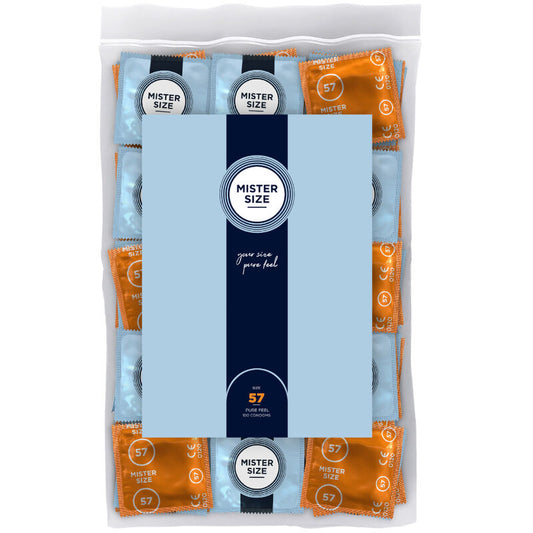 MISTER SIZE - PRESERVATIVO TAGLIA L 57 MM (100 UNITÀ) - MISTER SIZE | Lingerie Harness Boutique