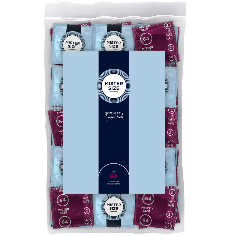 MISTER SIZE - PRESERVATIVI TAGLIA XXL 64 MM (100 UNITÀ) - MISTER SIZE | Lingerie Harness Boutique