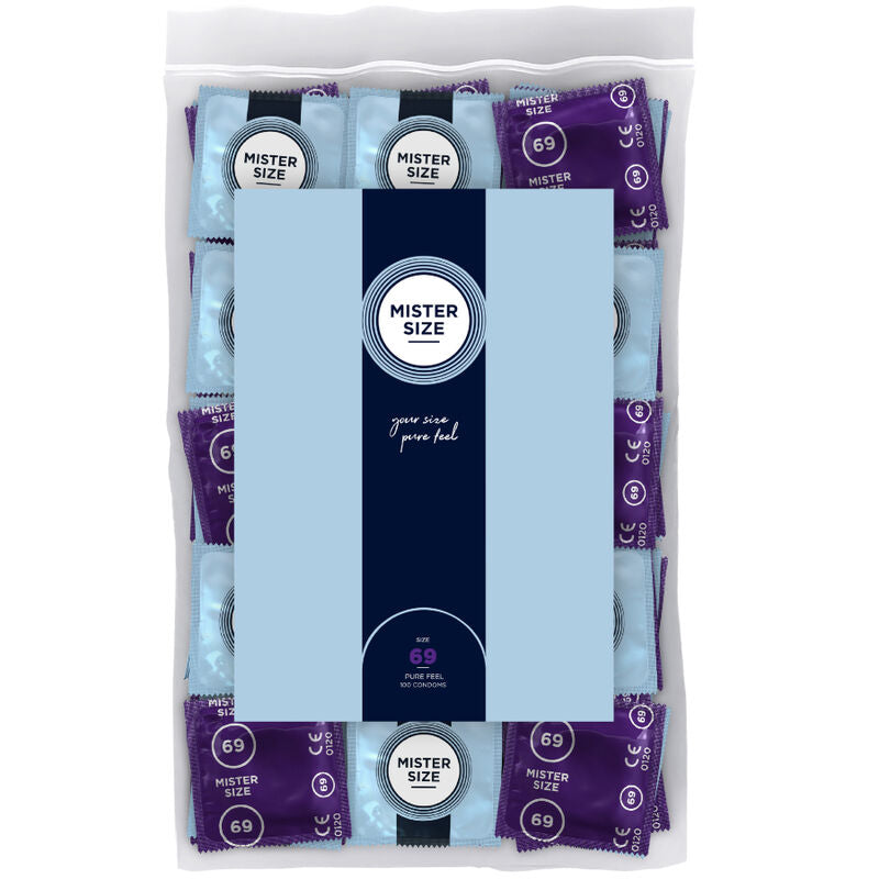 MISTER SIZE - PRESERVATIVI TAGLIA XXXL 69 MM (100 UNITÀ) - MISTER SIZE | Lingerie Harness Boutique