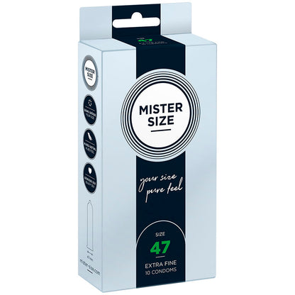 MISTER SIZE - PRESERVATIVI TAGLIA XS 47 MM (10 UNITÀ) - MISTER SIZE | Lingerie Harness Boutique