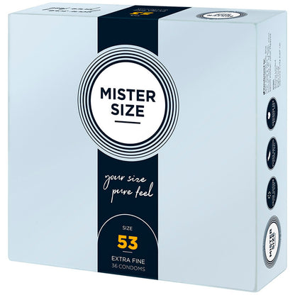 MISTER SIZE - PRESERVATIVO TAGLIA M 53 MM (36 UNITÀ) - MISTER SIZE | Lingerie Harness Boutique