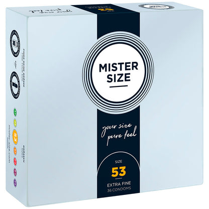 MISTER SIZE - PRESERVATIVO TAGLIA M 53 MM (36 UNITÀ) - MISTER SIZE | Lingerie Harness Boutique