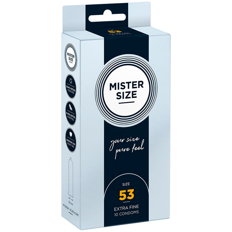 MISTER SIZE - PRESERVATIVO TAGLIA M 53 MM (10 UNITÀ) - MISTER SIZE | Lingerie Harness Boutique