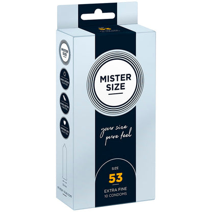 MISTER SIZE - PRESERVATIVO TAGLIA M 53 MM (10 UNITÀ) - MISTER SIZE | Lingerie Harness Boutique