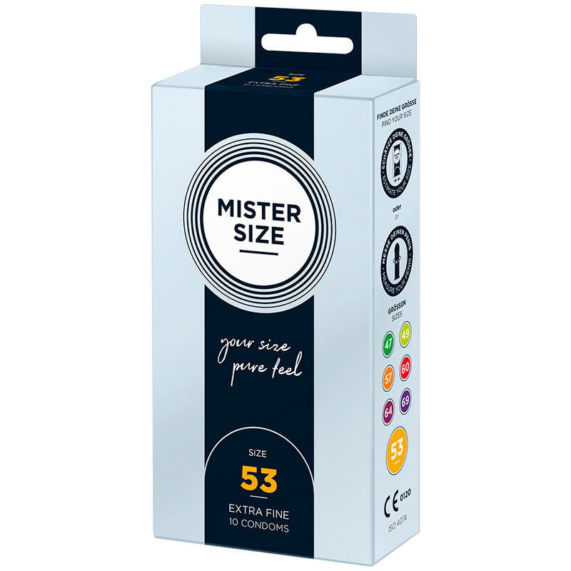 MISTER SIZE - PRESERVATIVO TAGLIA M 53 MM (10 UNITÀ) - MISTER SIZE | Lingerie Harness Boutique