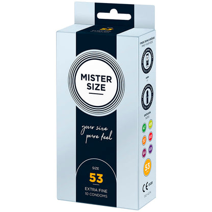 MISTER SIZE - PRESERVATIVO TAGLIA M 53 MM (10 UNITÀ) - MISTER SIZE | Lingerie Harness Boutique